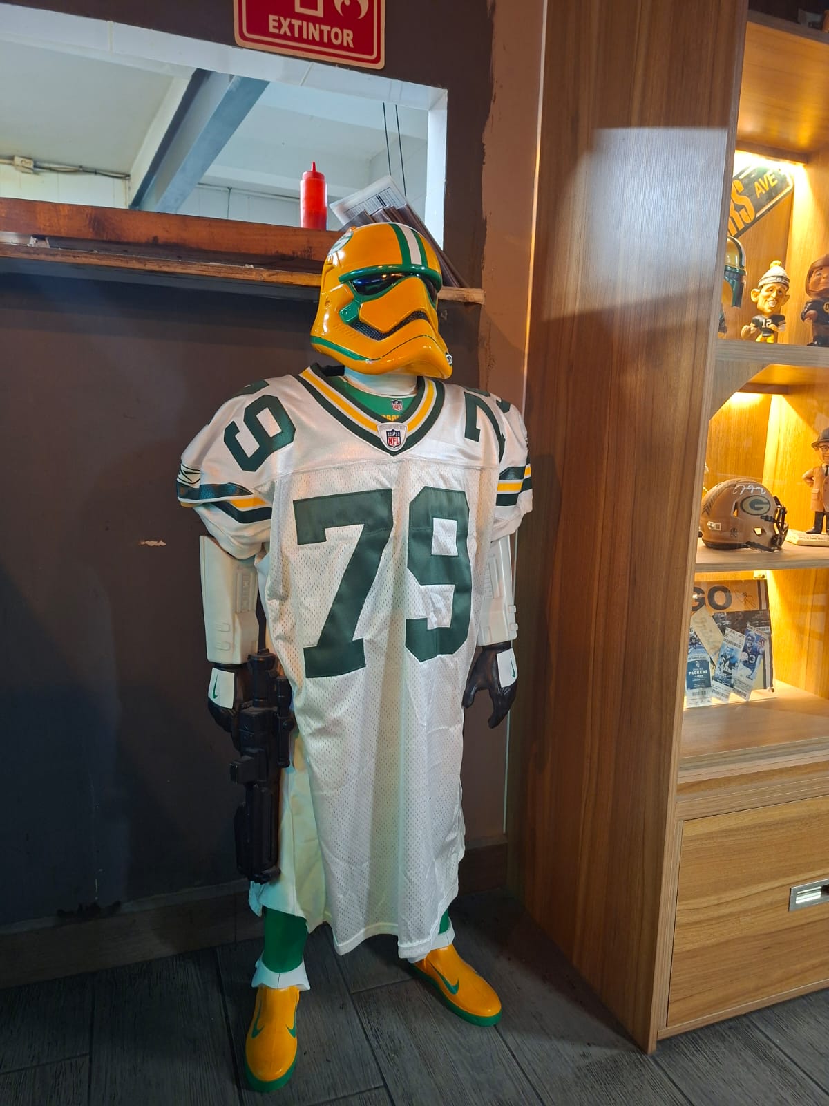 Stormtrooper con jersey de Green Bay Packers